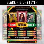 February Booking Flyer, Black History Month Flyer, Black History Hair Lashes Nails MUA Flyer, Canva Template