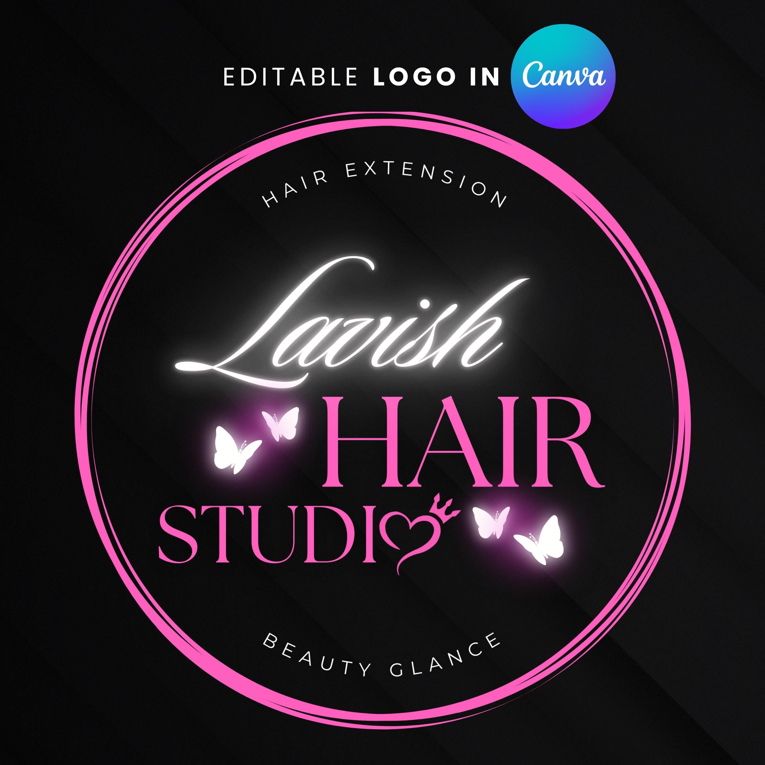 Customizable Hair Logo Designs for Beauty Salons, Nail Techs, and Hairstylists - Elevate Your Brand Today!
