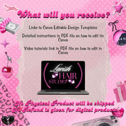 Customizable Hair Logo Designs for Beauty Salons, Nail Techs, and Hairstylists - Elevate Your Brand Today!