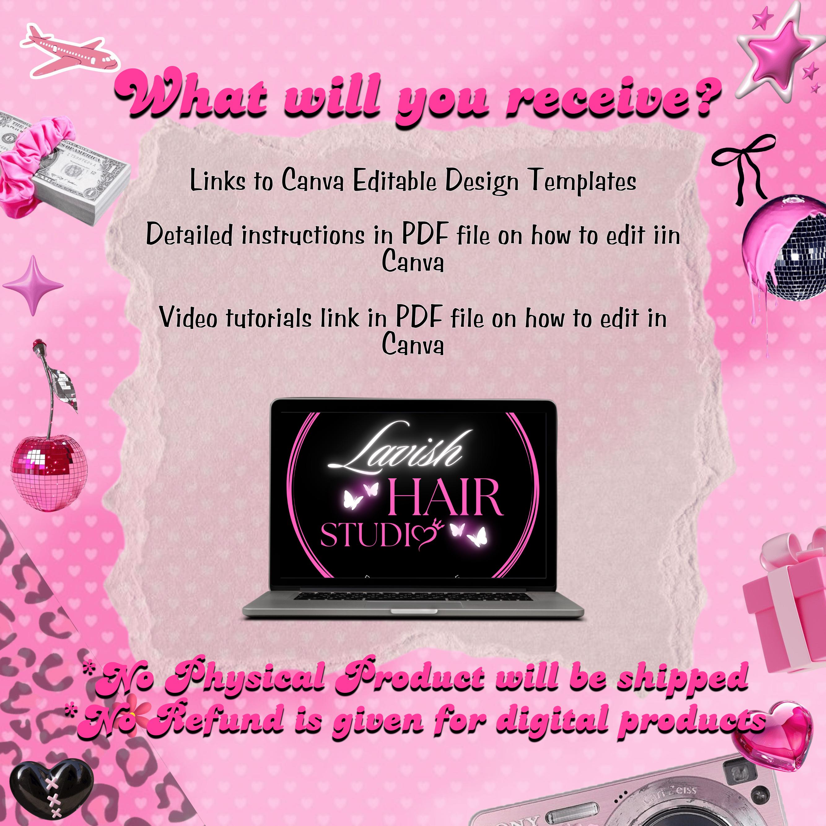 Customizable Hair Logo Designs for Beauty Salons, Nail Techs, and Hairstylists - Elevate Your Brand Today!