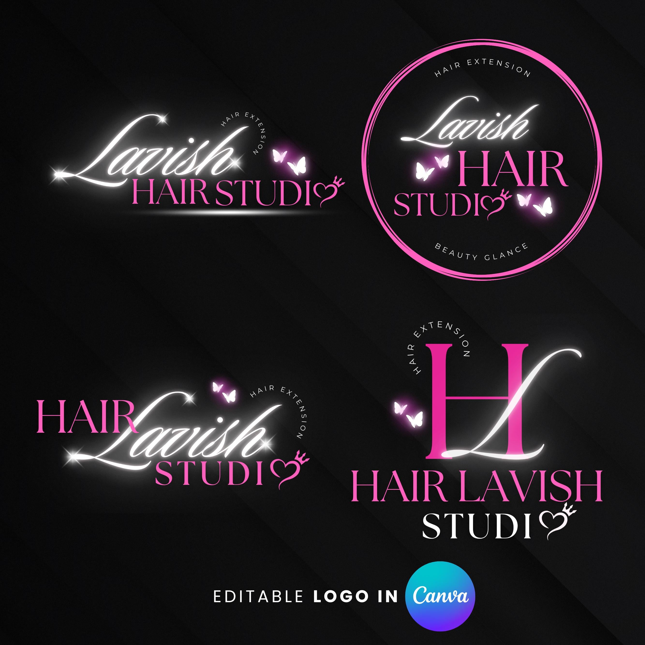 Customizable Hair Logo Designs for Beauty Salons, Nail Techs, and Hairstylists - Elevate Your Brand Today!