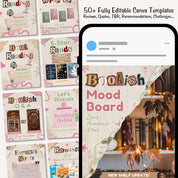 Scrapbook Themed Bookstagram Carousel & Booktok Instagram Post, Cozy Aesthetic Post for Book Lovers, Authors Bloggers Social Media Content