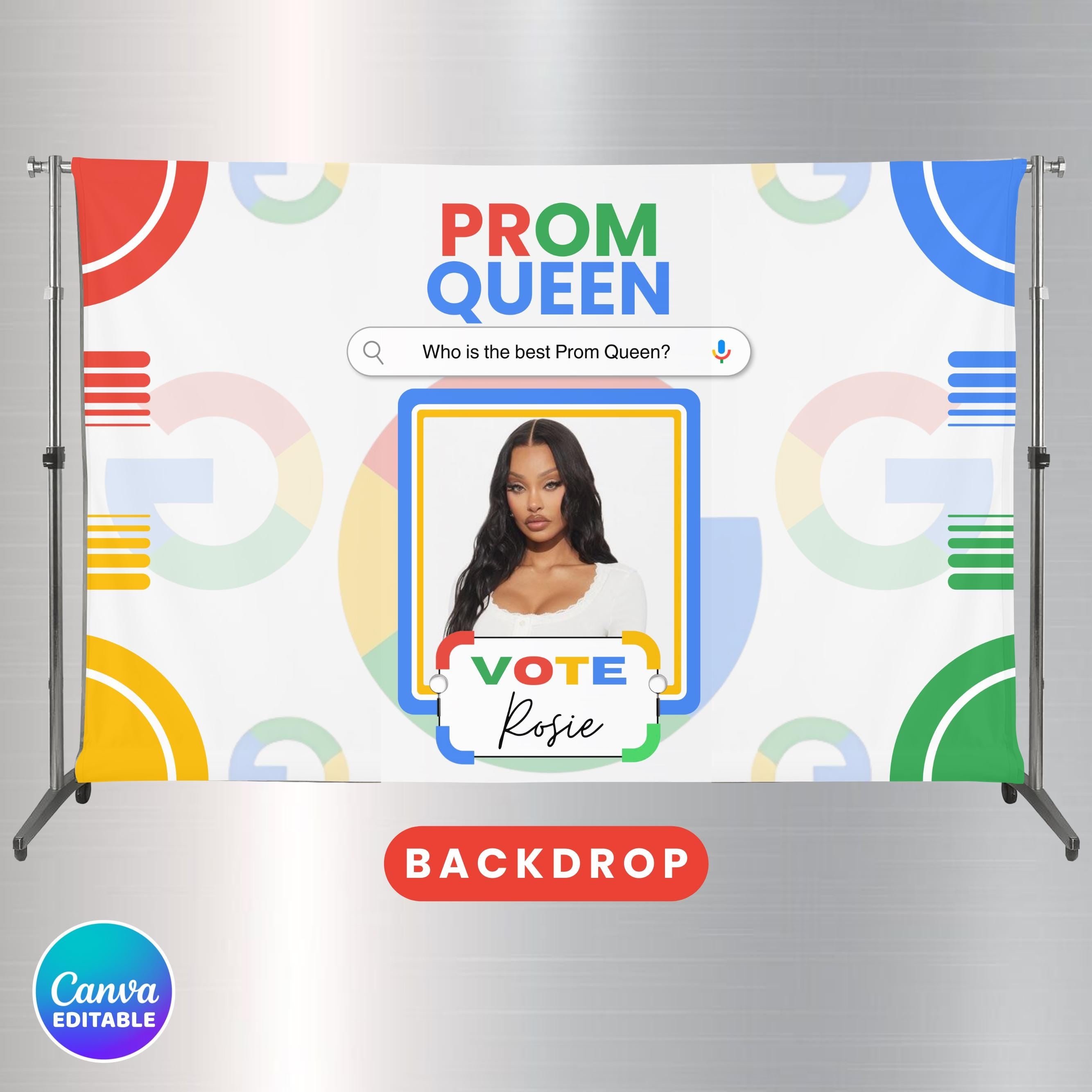 Vote Prom Queen Campagin Bundle, Google Theme Prom Party Favor, Prom Chip Bag, Candy Card Lollipop Tag, Prom Campaign Idea
