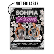 Prom Invitation, Prom Send Off Flyer, Prom Invitation Flyer, Prom Queen Flyer, Prom Sale Flyer, Prom Party Invite, Editable Canva Template