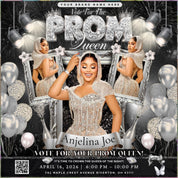 Black and Silver Prom Queen Flyer, Vote for Prom Queen Flyer, Prom Send Off Flyer, Prom Invitation Flyer, Prom Queen Flyer, Canva Template