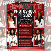 Graduation Photoshoot Flyer, Graduation Photos Flyer, Photographer Flyer, Grad Photo Shoot Flyer, Graduation Season Flyer, Canva Template,