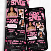 Black and Pink Acuity Scheduling Template for Hair Stylists, Lash Techs and MUAs, Hairstylist Scheduling Website, DIY Booking Site Canva