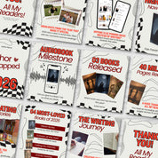 Bookstagram Monthly Wrap Up Template, Author Wrap Up Instagram poste, Book Marketing Canva Templates, Author Engagement, Romance Author Post