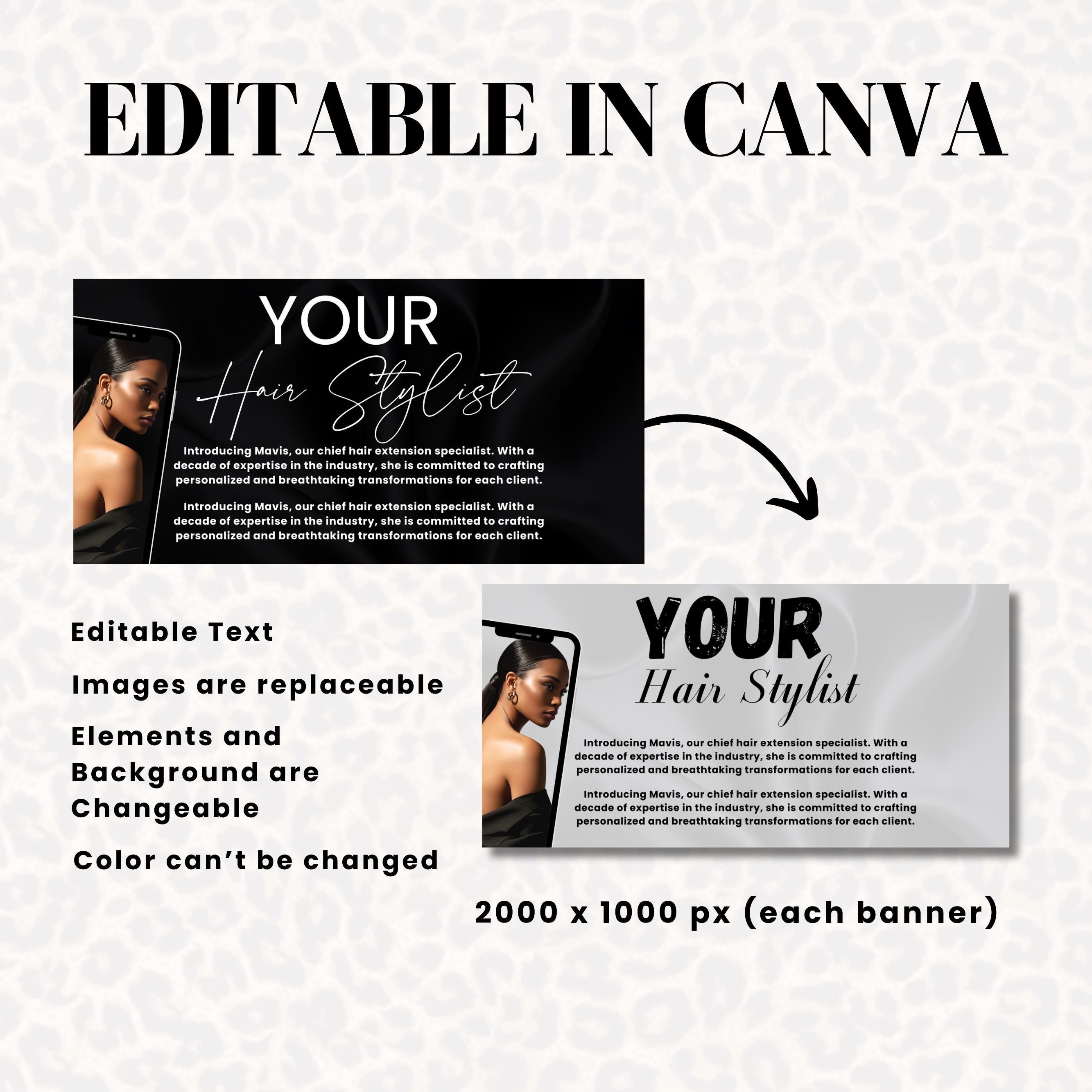 Dark Acuity Scheduling Template for Hair Stylists, Lash Techs and MUAs, Hairstylist Scheduling Website, DIY Booking Site Canva