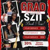 Graduation Booking Flyer, Grad Szn 2026 Special Flyer, Graduation Deals, Grad Books Open, Graduation Nail booking flyer, Hair,LashTech Flyer