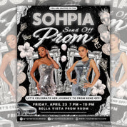 Prom Invitation, Prom Send Off Flyer, Prom Invitation Flyer, Prom Queen Flyer, Prom Sale Flyer, Prom Party Invite, Editable Canva Template