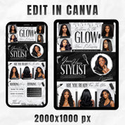 Creamy Acuity Scheduling Template for Hair Stylists, Lash Techs and MUAs, Hairstylist Scheduling Website, DIY Booking Site Canva