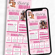 Pink Acuity Scheduling Template for Hair Stylists, Lash Techs and MUAs, Pinkish Hairstylist Scheduling Website, DIY Booking Site Canva