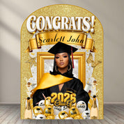 Custom Graduation Decor Bundle, Grad Entrance Arch, Congrats Grad Banner, Grad Name Cutout, Hat Arch Wall,Class of 2025 Floor Wrap Decor Set