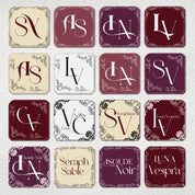 20+ Dark Romance Author Logo Design | Canva DIY Template | Customizable logo design | Gothic romantic pomegranate indie author elegant logo