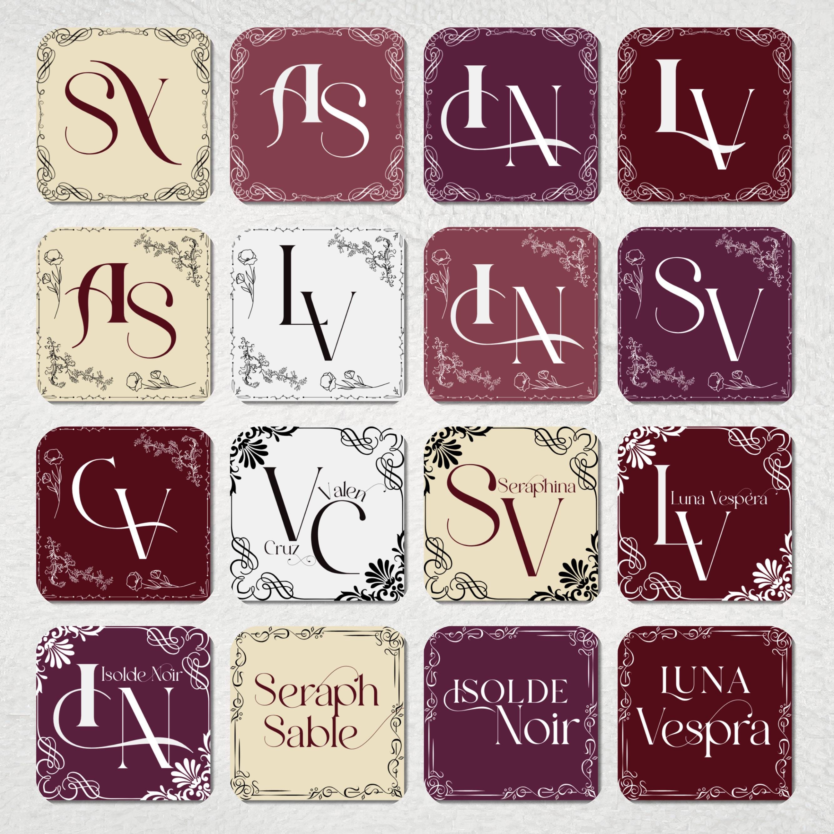 20+ Dark Romance Author Logo Design | Canva DIY Template | Customizable logo design | Gothic romantic pomegranate indie author elegant logo