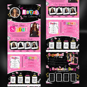 Black and Pink Scrapbook Themed Acuity Scheduling Template for Hair Stylists,LashTechs and MUAs, Hairstylist Website, DIY Booking Site Canva
