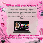 Black and Pink Scrapbook Themed Acuity Scheduling Template for Hair Stylists,LashTechs and MUAs, Hairstylist Website, DIY Booking Site Canva