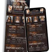 Brown Acuity Scheduling Template for Hair Stylists, Lash Techs and MUAs, Hairstylist Scheduling Website, DIY Booking Site Canva
