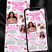 Pink and White Acuity Scheduling Template for Hair Stylists, Lash Techs and MUAs, Hairstylist Scheduling Website, DIY Booking Site Canva