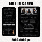 Dark Acuity Scheduling Template for Hair Stylists, Lash Techs and MUAs, Hairstylist Scheduling Website, DIY Booking Site Canva