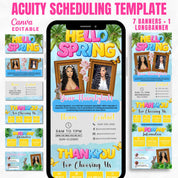 Hello Spring Acuity Scheduling Template,Lash Tech & Nail Tech Booking Website,Hair Lash Makeup Website Banners,Hairstylist Acuity Scheduling