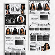 Creamy Acuity Scheduling Template for Hair Stylists, Lash Techs and MUAs, Hairstylist Scheduling Website, DIY Booking Site Canva