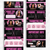 Black and Pink Acuity Scheduling Template for Hair Stylists, Lash Techs and MUAs, Hairstylist Scheduling Website, DIY Booking Site Canva