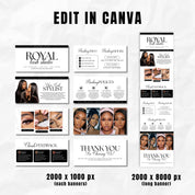 Minimalist Black and White Acuity Scheduling Template for Hair Stylists,Lash Techs & MUAs,Hairstylist Scheduling Website, Booking Site Canva