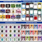 Graduation Mega Bundle Canva Templates,Class of 2026 Grad Party Bundle, Grad,Decor,Newspaper,Stole,Magazine,Paddle Fan,Banner,Tshirt Designs