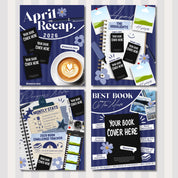 Bookstagram Monthly Reading Recap Templates, Book Review Instagram Posts, Cozy Post for Book Lovers, Authors & Bloggers Social Media Content