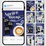 Bookstagram Monthly Reading Recap Templates, Book Review Instagram Posts, Cozy Post for Book Lovers, Authors & Bloggers Social Media Content