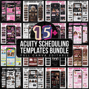Acuity Scheduling Template Bundle for Hair Stylists, Lash Techs and MUAs, Hairstylist Scheduling Website, DIY Booking Site Canva
