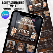 Brown Acuity Scheduling Template for Hair Stylists, Lash Techs and MUAs, Hairstylist Scheduling Website, DIY Booking Site Canva