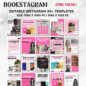 1000+Bookstagram Templates,Bookish Social Media Kit,Instagram Posts,Carousel & Stories,Bookish Insta Reels for Book Lovers,Authors, Bloggers