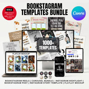 1000+Bookstagram Templates,Bookish Social Media Kit,Instagram Posts,Carousel & Stories,Bookish Insta Reels for Book Lovers,Authors, Bloggers