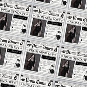Newspaper Theme Prom Send Off Flyer For Queen, Prom Vote Flyer, Black & White Prom Send Off, Prom Campaign Flyer, Prom Event, Canva Editable
