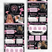 CHROME HEARTS Inspired Acuity Design, Beauty Businesses Acuity Scheduling Booking Website Template, Luxury booking site,nails,hair