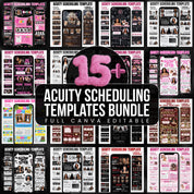 Acuity Scheduling Template Bundle for Hair Stylists, Lash Techs and MUAs, Hairstylist Scheduling Website, DIY Booking Site Canva