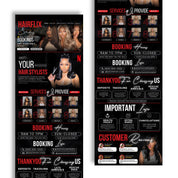 Black and Red Hairflix Acuity Scheduling Template for Hair Stylists, Lash Techs and MUAs, Hairstylist Scheduling Website, DIY Booking Site