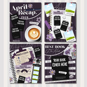 Bookstagram Monthly Reading Recap Templates, Book Review Instagram Posts, Cozy Post for Book Lovers, Authors & Bloggers Social Media Content