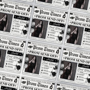Newspaper Theme Prom Send Off Flyer For Queen, Prom Vote Flyer, Black & White Prom Send Off, Prom Campaign Flyer, Prom Event, Canva Editable