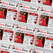Newspaper Theme Prom Send Off Flyer For Queen, Prom Vote Flyer, Black & Red Prom Send Off, Prom Campaign Flyer, Prom Event, Canva Editable
