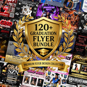 Mega Graduation Flyer Bundle, Graduation invitation Flyer, Class of 2026 Celebration Flyer, Graduation Booking Flyer,Canva Senior grad flyer