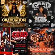 Mega Graduation Flyer Bundle, Graduation invitation Flyer, Class of 2026 Celebration Flyer, Graduation Booking Flyer,Canva Senior grad flyer