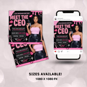 Meet The Ceo Flyer, Appointment Available Flyer, Book Now Flyer, Hairstylist Flyer Nail Lash Tech, Wigs Braid Flyer Canva Template