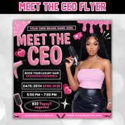 Meet The Ceo Flyer, Appointment Available Flyer, Book Now Flyer, Hairstylist Flyer Nail Lash Tech, Wigs Braid Flyer Canva Template