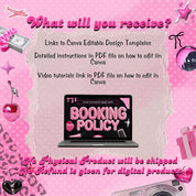 35+ Booking Policy Templates, Editable Booking Policies For Instagram Story, Canva Booking Policy For Lash, Nail, Hair, Cancellation Policy