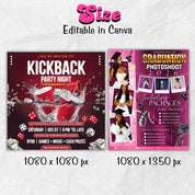 Mega Graduation Flyer Bundle, Graduation invitation Flyer, Class of 2026 Celebration Flyer, Graduation Booking Flyer,Canva Senior grad flyer