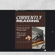 Aesthetic Bookstagram Carousel Template & Booktok Instagram Posts, Cozy Brownish Post for Book Lovers